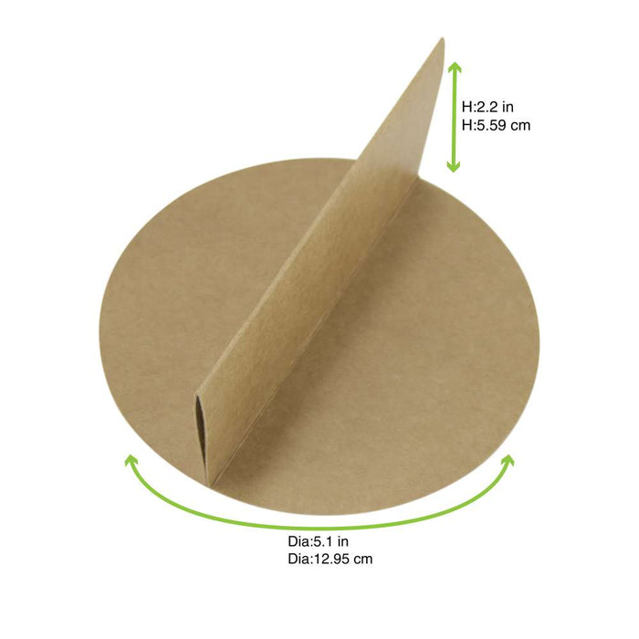 Diviseur 2 parties en carton brun - Ø 13 cm - H 6,1 cm - 360 unités