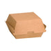 Boîte burger carton kraft brun 11 cm x 10 cm x 8 cm - 75 unités