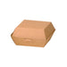 Boîte burger carton kraft brun 7,5 cm x 7,5 cm x 5 cm - 50 unités