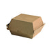 Boîte burger carton kraft brun microcannelé 14,5 cm x 13 cm x 10 cm - 50 unités