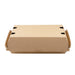 Boîte burger carton kraft brun microcannelé 22,5 cm x 12,5 cm x 8,2 cm - 25 unités