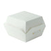 Mini boite burger en carton blanc 8 cm x 7,5 cm x 5 cm - 25 unités