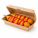 Boîte hot dog carton kraft brun microcannelé 20,8 x 7,5 x 7 cm - 25 unités