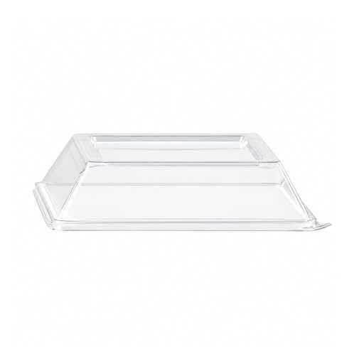 Couvercle PET transparent 13,2 cm x 13,2 cm x 3,1 cm - Compatible avec 210ECOD1314 - 50 unités