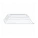 Couvercle PET transparent 13,2 cm x 13,2 cm x 3,1 cm - Compatible avec 210ECOD1314 - 50 unités
