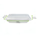 Couvercle PET transparent 18 cm x 13,3 cm x 3 cm - Compatible avec 210ECOD1712, 210ECOD1712F - 50 unités