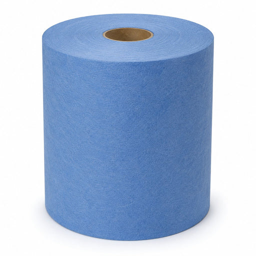 Bobine d'essuyage multi-usages non tissé bleu - 32 cm x 38 cm - 152 m