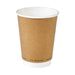 Double-walled plastic-free kraft paper cup - 350 ml - Ø 9 cm - H 11 cm - 500 pcs