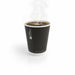 Gobelet carton double paroi noir sans plastique - 350 ml - Ø 9 cm - H 11 cm - 25 unités