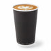 Gobelet carton double paroi noir sans plastique - 460 ml - Ø 9 cm - H 13,6 cm - 25 unités