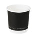 Gobelet carton double paroi noir sans plastique - 120 ml - Ø 6,2 cm - H 6,2 cm - 25 unités