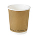 Gobelet carton double paroi kraft sans plastique - 230 ml - Ø 8 cm - H 9,2 cm - 25 unités