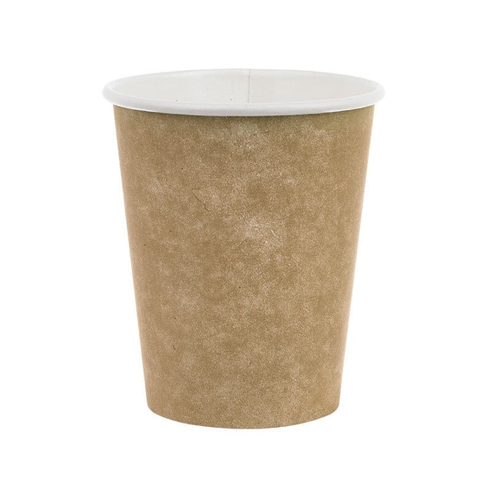 Gobelet carton blanc imprimé kraft - 340 ml - Ø 9 cm - H 11,1 cm - 50 unités