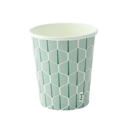Gobelet carton décor "Leaf" - 230 ml - Ø 8 cm - H 9,2 cm - 50 unités