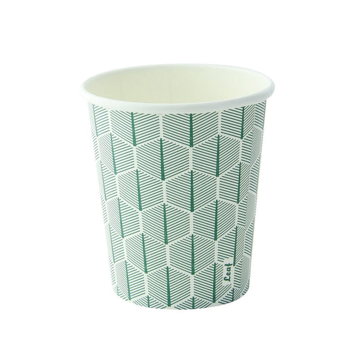 Gobelet carton décor "Leaf" - 230 ml - Ø 8 cm - H 9,2 cm - 50 unités