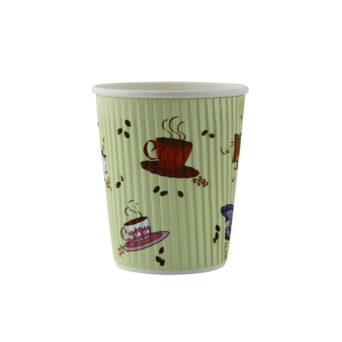 Gobelet carton double paroi décor "Tea Cup" - 230 ml - Ø 8 cm - H 9,35 cm - 40 unités