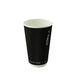 Gobelet carton double paroi noir "Rippley" - 340 ml - Ø 9 cm - H 11 cm - 25 unités