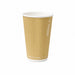 Gobelet carton double paroi beige "Rippley" - 120 ml - Ø 6,2 cm - H 6,2 cm - 50 unités