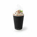 Gobelet carton double paroi noir sans plastique "Rippley" - 230 ml - Ø 8 cm - H 9,2 cm - 25 unités
