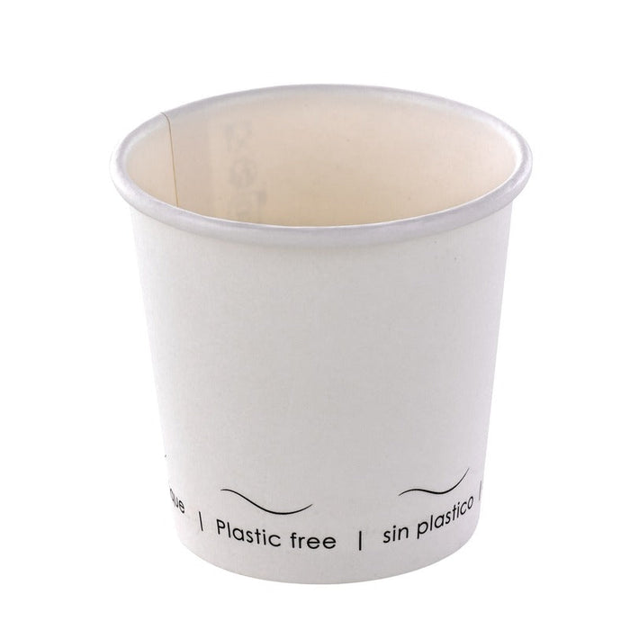 Gobelet carton blanc sans plastique "Eden" - 90 ml - Ø 6,2 cm - H 6 cm - 50 unités