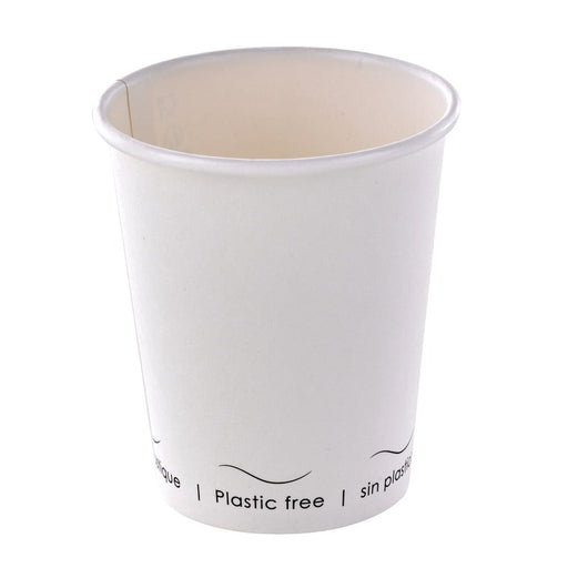 Gobelet carton blanc sans plastique "Eden" - 230 ml - Ø 8 cm - H 9,2 cm - 50 unités