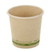 Gobelet carton fibre de bambou sans plastique - 90 ml - Ø 6,2 cm - H 6 cm - 50 unités