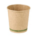 Gobelet carton kraft sans plastique "Zen" - 120 ml - Ø 6,2 cm - H 6,2 cm - 50 unités