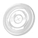Couvercle PET transparent plat avec croisillon - Ø 8 cm - 100 unités