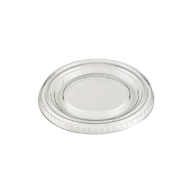 Couvercle PET transparent plat - Ø 9,2 cm - H 1 cm - 100 unités