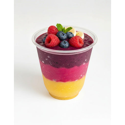 Pot à dessert en plastique PET - 500 ml - Ø 9,5 cm - H 11,4 cm - 50 unités