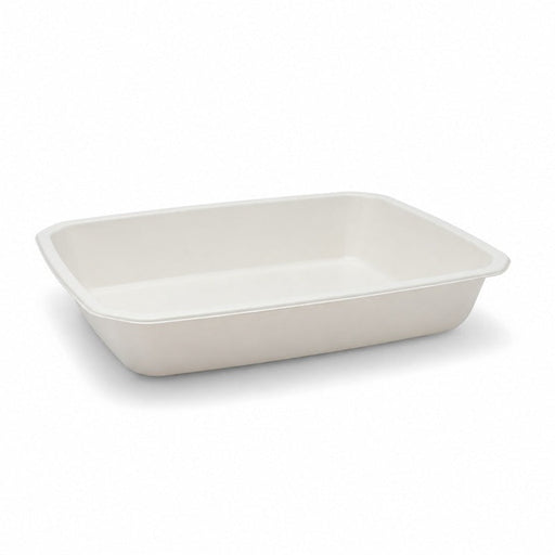 Barquette scellable pulpe laminée PLA "gastronorme" 1/2 32,5 cm x 26,5 cm H 5,2 cm 3000ml - 60 unités