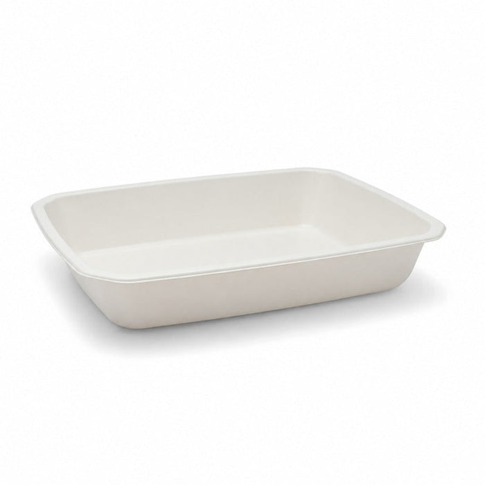 Barquette scellable pulpe laminée PLA "gastronorme" 1/2 32,5 cm x 26,5 cm H 5,2 cm 3000ml - 60 unités