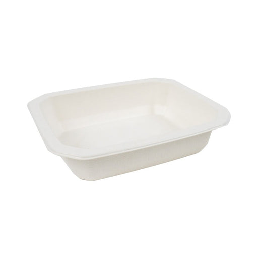 Barquette scellable pulpe laminée PLA "gastronorme" 1/8 465 ml 16 cm x 13 cm x 3,6 cm - 100 unités