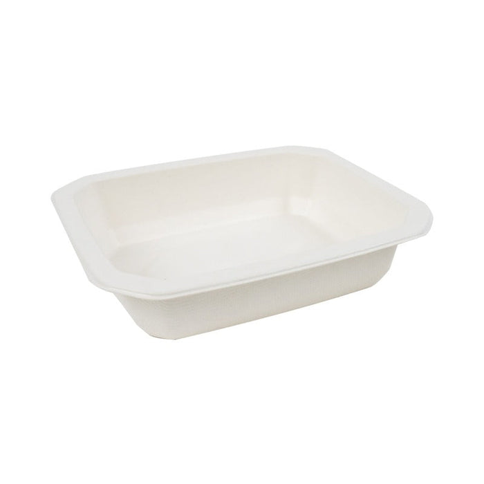 Barquette scellable pulpe laminée PLA "gastronorme" 1/8 465 ml 16 cm x 13 cm x 3,6 cm - 100 unités