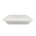 Barquette scellable blanche en pulpe de canne 1300ml 22,7 cm x 17,8 cm H 4,5 cm - 50 unités
