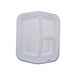 Plateau PSE blanc 3 compartiments sans couvercle 22 cm x 25 cm H 3 cm - 250 unités