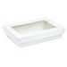 Boîte "Kray" rectangulaire carton blanc avec couvercle à fenêtre 1500 ml 22,5 x 15,5 x 5 cm - 50 unités