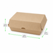 Boîte kebab carton kraft taille S - 23,5 cm x 13,7 cm x 8 cm - 50 unités