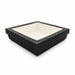 Boîte "Kray" carrée carton noir avec couvercle à fenêtre - 1550 ml - 20,5 cm x 20,5 cm x 5,5 cm