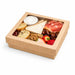 Boîte "Kray" carrée carton brun avec couvercle à fenêtre en PLA 1300 ml 20,5 cm x 20,5 cm x 4 cm - 50 unités