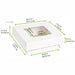 Boîte "Kray" carrée carton blanc avec couvercle à fenêtre 350 ml 11,5 cm x 11,5 cm x 4 cm - 25 unités