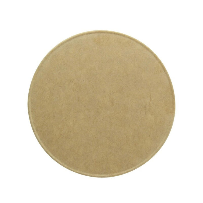 Couvercle plat brun en carton kraft - Ø 7,4 cm - H 0,8 cm - 50 unités