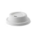 Couvercle pulpe dôme blanc avec bec - 8 cm x 8 cm x 2,3 cm - Ø 8 cm - H 2,3 cm - 100 unités