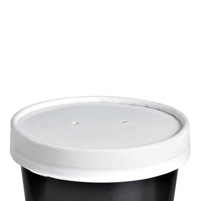 Couvercle carton blanc chaud et froid - Ø 7,4 cm - Compatible avec 210POB121, 210POB81, 210POC121N, 210POC81N, 210POCLA3 - 50 unités