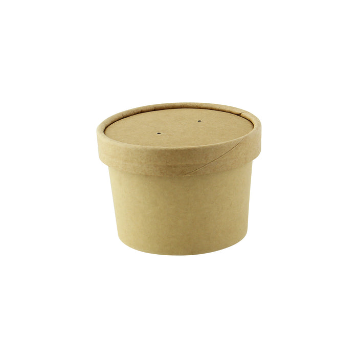 Couvercle carton kraft chaud et froid - Ø 9 cm - Compatible avec 210GPU12, 210GPU14, 210SOUP8, 210SOUPK13K, 210SOUPK8K - 50 unités