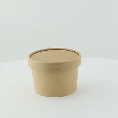 Couvercle carton kraft chaud et froid - Ø 9 cm - Compatible avec 210GPU12, 210GPU14, 210SOUP8, 210SOUPK13K, 210SOUPK8K - 50 unités