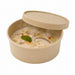 Couvercle plat brun en carton fibre de bambou sans matière plastique - Ø 18,5 cm - H 1,6 cm - 45 unités