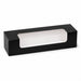 Boîte carton rectangulaire noir 7 macarons avec fenêtre 21,5 cm x 6,8 cm x 4,8 cm - 50 unités