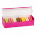 Boîte carton rectangulaire Fushia 7 macarons ? Parfaite pour vente et présentation élégante, 50 pièces