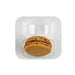 Insert plastique PET transparent 2 macarons avec fermeture clipsable 6,9 cm x 6,4 cm x 2,3 cm - 50 unités